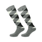 Equithème - Chaussettes Argyle gris/écru (x1) | - Ohlala