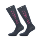 Equithème - Chaussettes Jumping marine/ fuchsia (x1) | - Ohlala