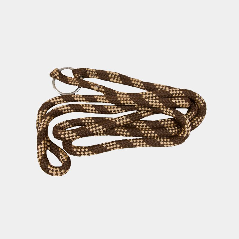 TdeT - Collier d'encolure en corde avec anneau marron/beige | - Ohlala