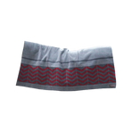 Kentucky Horsewear - Couverture séchante carré heavy fishbone gris/ bordeaux | - Ohlala