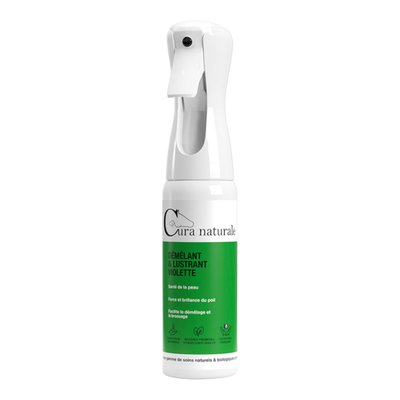 Cura Naturale - Démêlant et lustrant pour chevaux à la violette