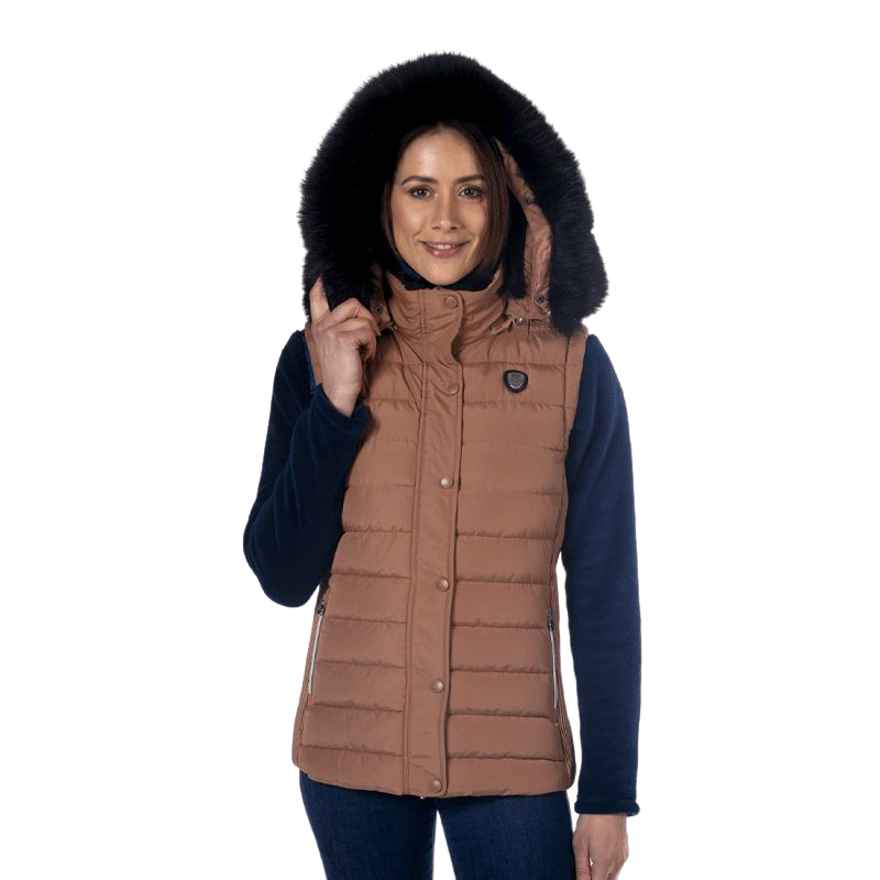 Flags & Cup - Gilet sans manches femme Kenora moka | - Ohlala