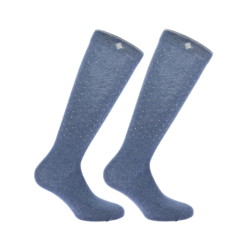Equithème - Chaussettes d'équitation Kamilia Je t'aime violet
