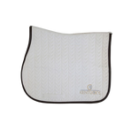 Kentucky Horsewear - Zadeldek Fishbone Wit Leder | - Ohlala