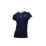 Flags & Cup - Dames wedstrijdpolo korte mouwen Andria marineblauw | - Ohlala