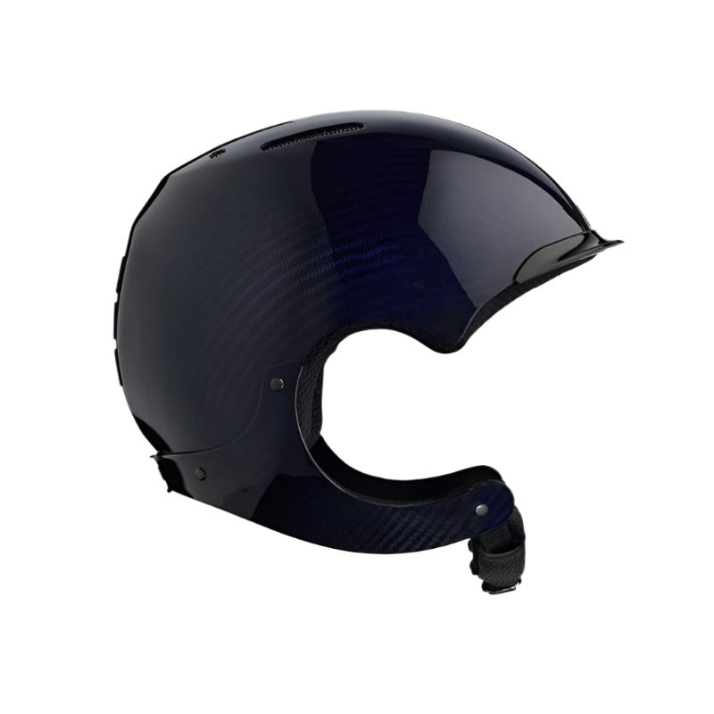 NACA - Casque d'équitation Gravity XP sans visière carbon brillant bleu