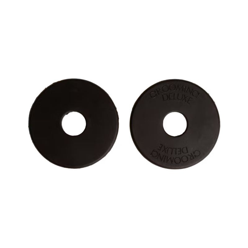 Grooming Deluxe - Rondelles de mors en silicone grand trou noir (x2)