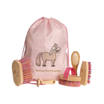 Grooming Deluxe - Poetszak en borstelset voor kinderen Sammy oud roze | - Ohlala