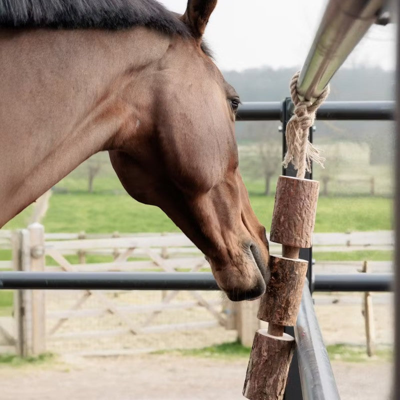 Grooming Deluxe - Jouet en bois relaxant pour cheval Nature