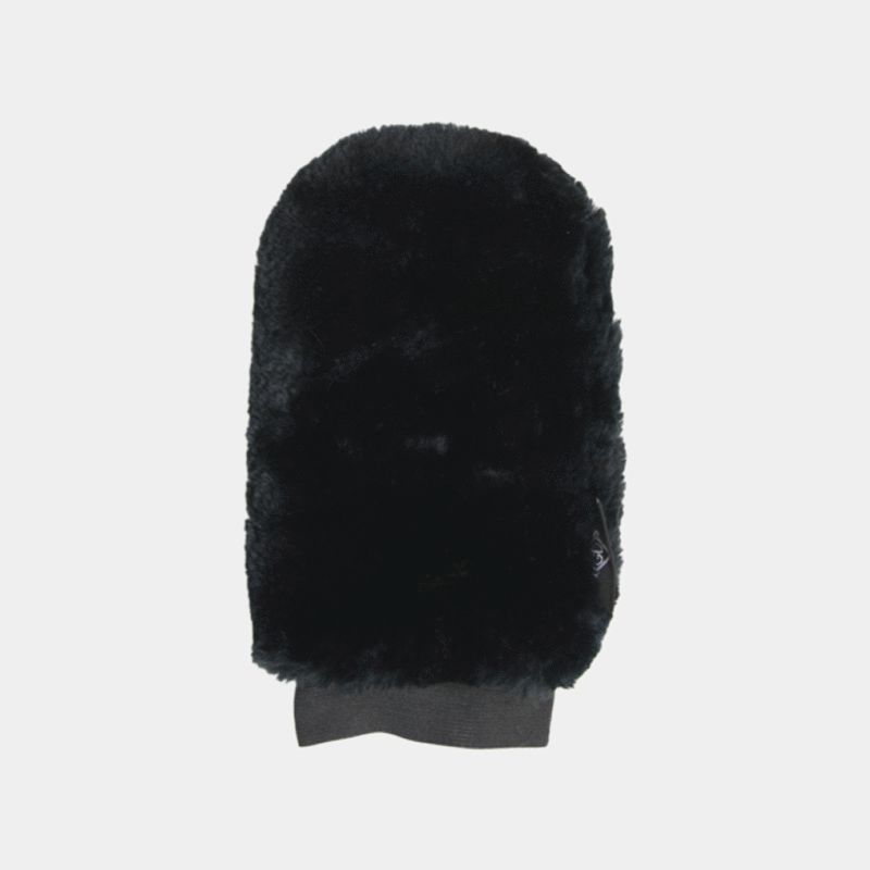 Grooming Deluxe - Gant de pansage mouton noir | - Ohlala