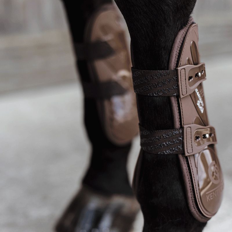 Kentucky Horsewear - Guêtres ouvertes Bamboo Elastic marron | - Ohlala