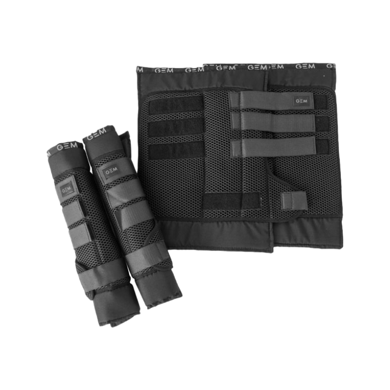 GEM Equitation - Guêtres de repos 3D mesh noir (x4)