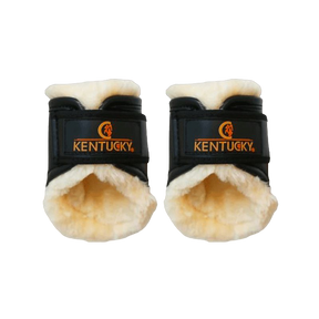 Kentucky Horsewear - Protège-boulets turnout cuir noir | - Ohlala