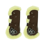 Norton - Guêtres cheval XTR à boutons mouton marron x2 | - Ohlala