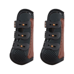 TdeT - Proteck' compet beenbeschermers zwart/bruin x2 | - Ohlala