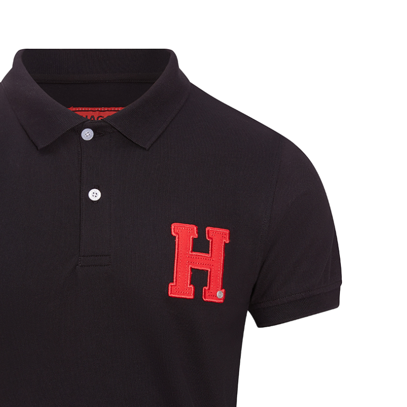 Hagg - Polo manches courtes homme noir/ rouge