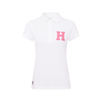 Hagg - Polo manches courtes femme blanc/ rose | - Ohlala