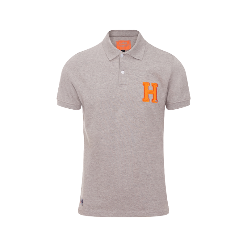 Hagg - Polo manches courtes homme gris/ orange