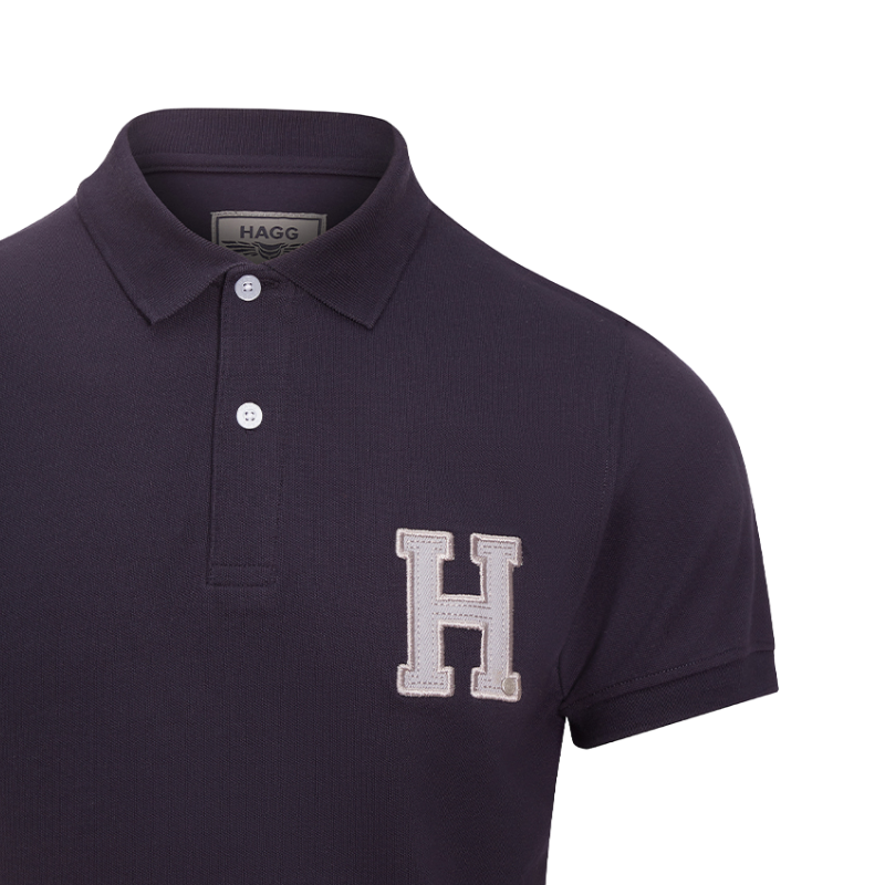 Hagg - Polo manches courtes homme marine/ gris