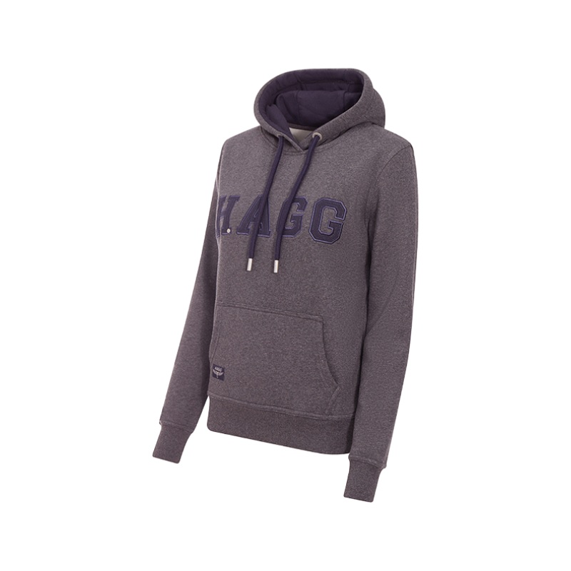 Hagg - Sweat à capuche femme gris anthracite/ marine