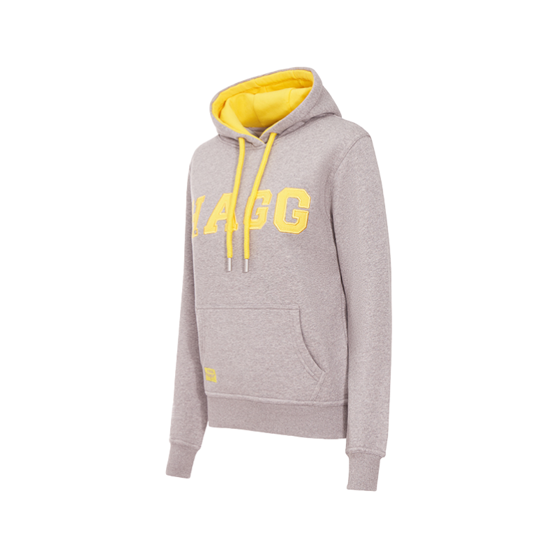 Hagg - Sweat à capuche femme gris/ jaune