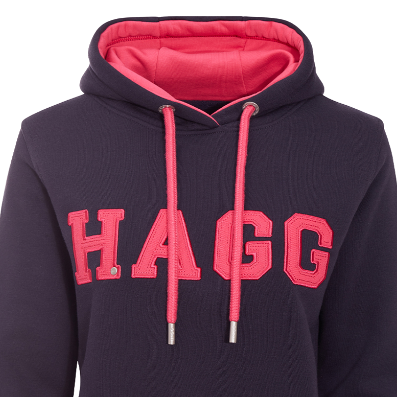 Hagg - Sweat à capuche femme marine/ fuchsia