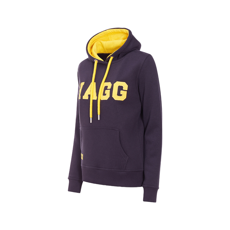 Hagg - Sweat à capuche femme marine/ jaune