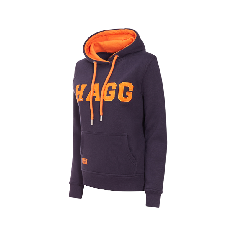 Hagg - Sweat à capuche femme marine/ orange