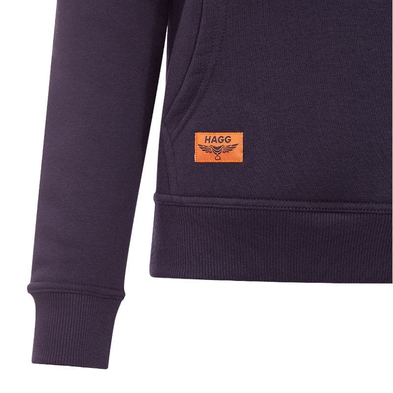 Hagg - Sweat à capuche femme marine/ orange