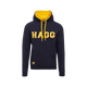 Hagg - Sweat à capuche homme marine/ jaune | - Ohlala