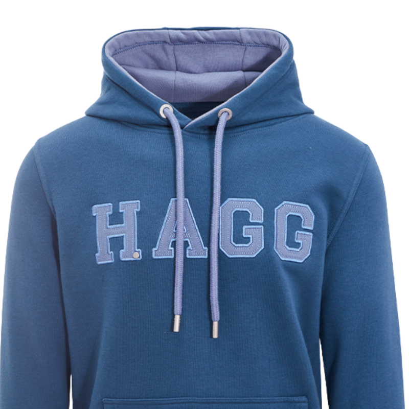 Sweat à capuche homme bleu orage HAGG | OHLALA Sweat à capuche homme bleu orage HAGG | OHLALA