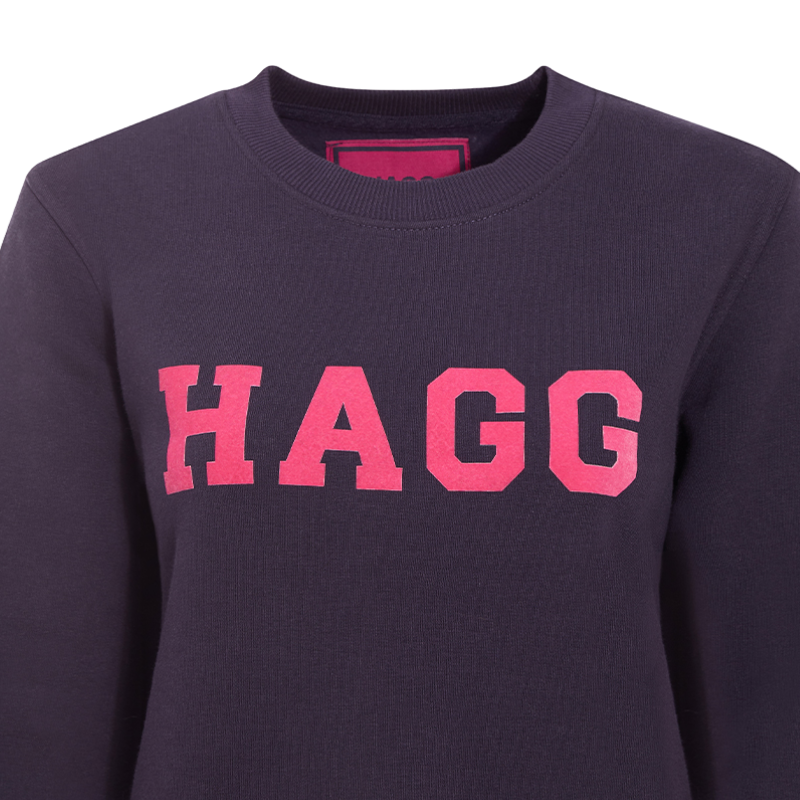 Hagg - Sweat col rond femme marine/ fuchsia