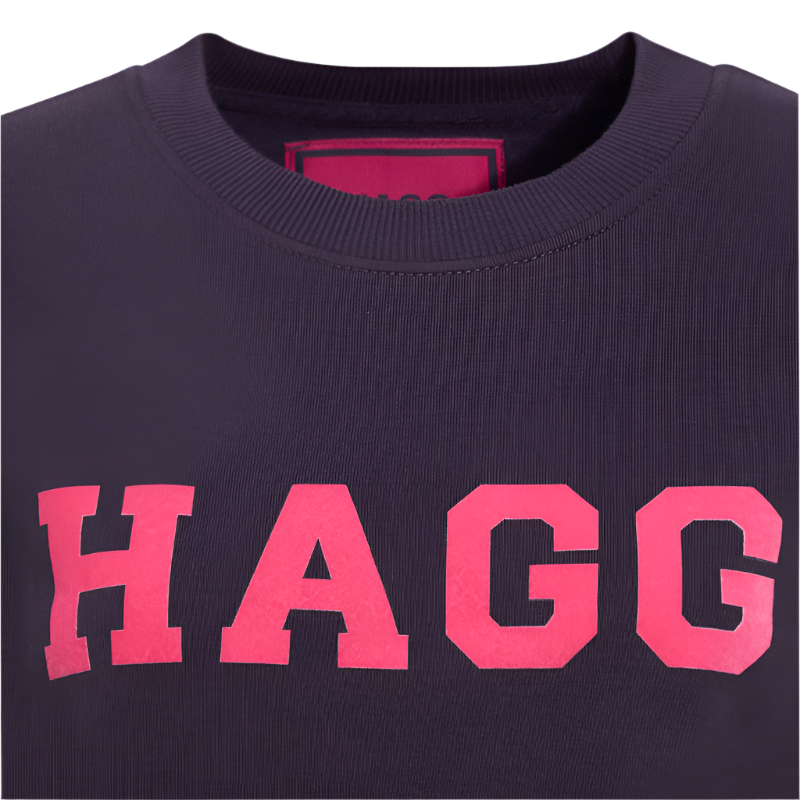 Hagg - Sweat col rond femme marine/ fuchsia