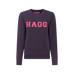 Hagg - Sweater ronde hals dames marine/fuchsia | - Ohlala