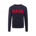 Hagg - Ronde hals sweater heren marine/ rood | - Ohlala