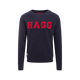Hagg - Sweat col rond homme marine/ rouge | - Ohlala
