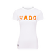 Hagg - T-shirt manches courtes femme blanc/ orange | - Ohlala