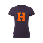 Hagg - T-shirt manches courtes femme marine/ orange | - Ohlala