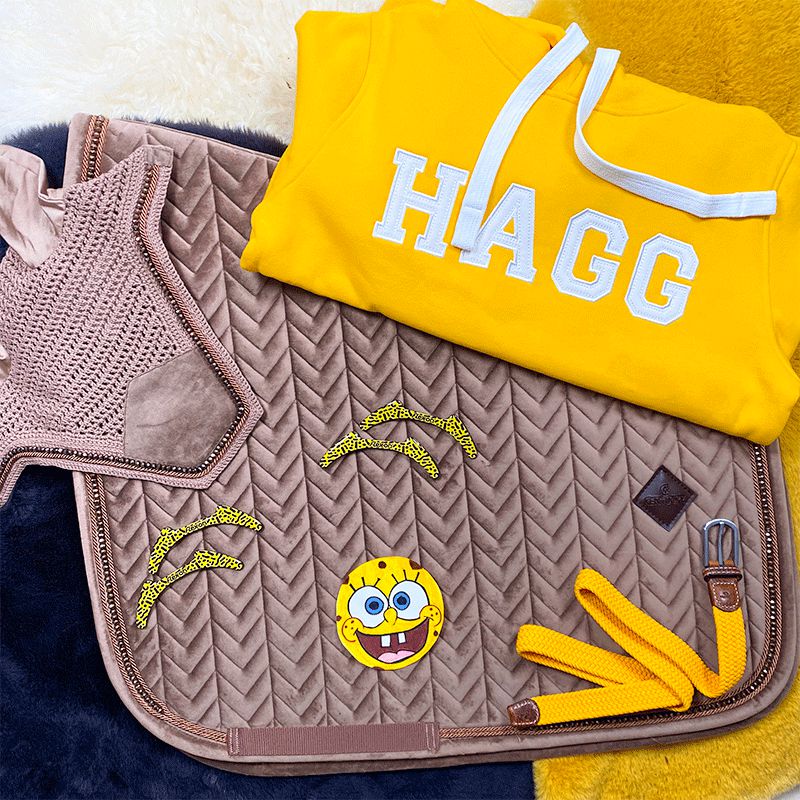 Hagg - Sweat hoodie à capuche jaune | - Ohlala