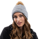 Harcour - Bonnet femme Anto gris chiné | - Ohlala
