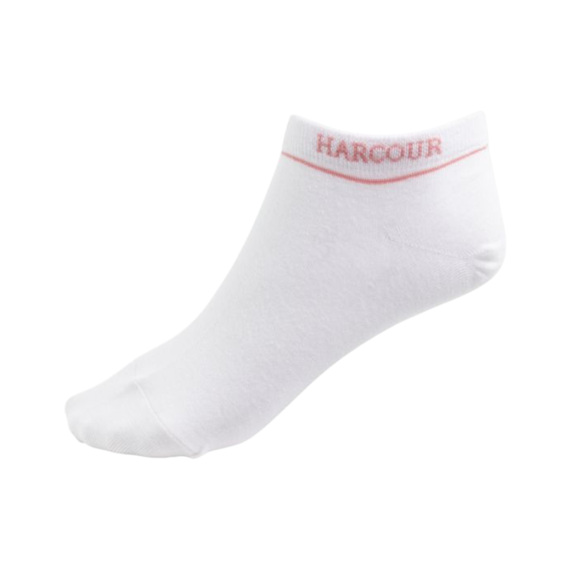 Harcour - Chaussettes courtes Suzanne noir/ rose (x3)