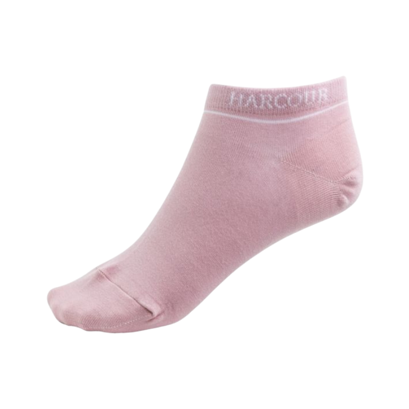 Harcour - Chaussettes courtes Suzanne noir/ rose (x3)