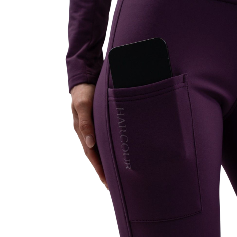 Harcour - Legging d'équitation polaire femme Lili figue
