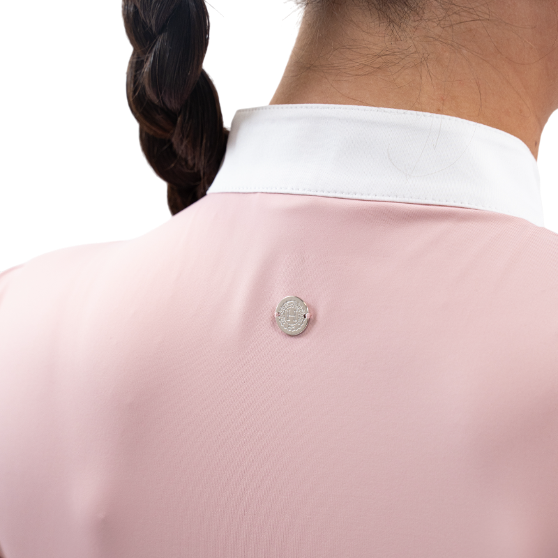 Harcour - Polo de concours manches longues femme Stella pivoine