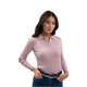 Harcour - Polo manches longues femme Aurore pivoine | - Ohlala
