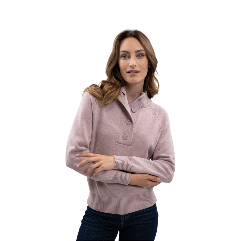 Harcour - Pull col montant femme Alice pivoine