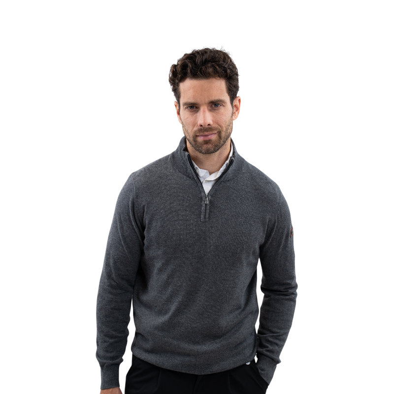 Harcour - Pull manches longues homme Parmo ardoise
