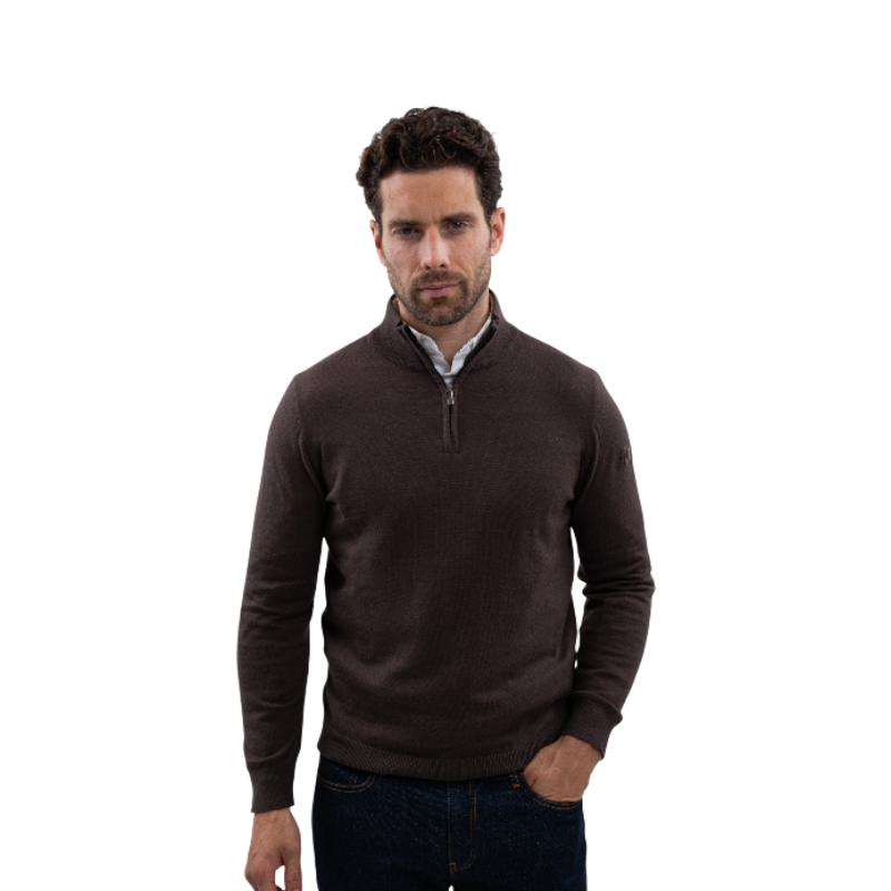 Harcour - Pull manches longues homme Parmo cacao