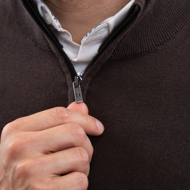 Harcour - Pull manches longues homme Parmo cacao