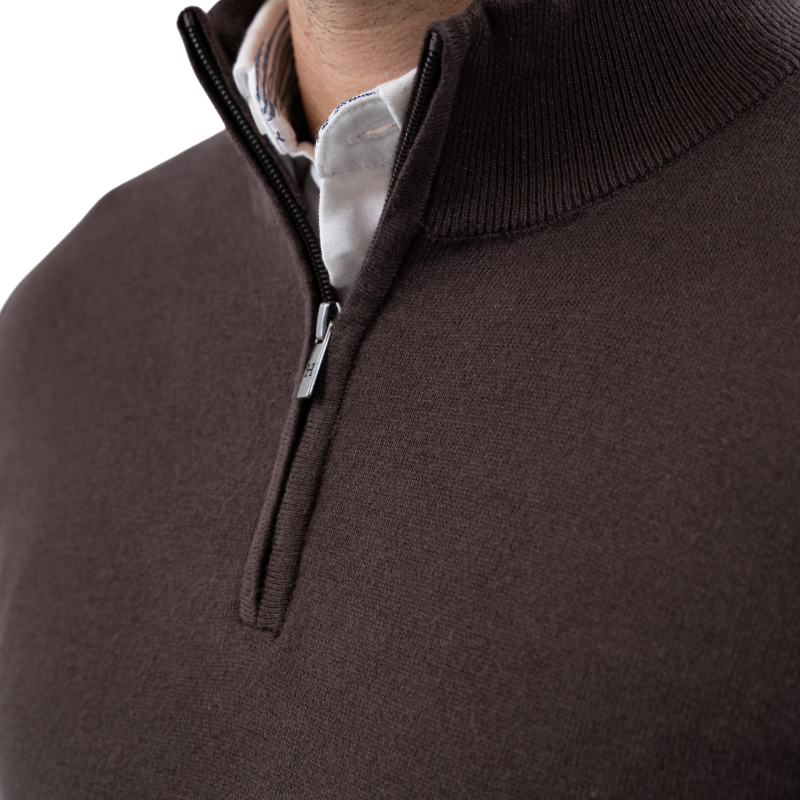 Harcour - Pull manches longues homme Parmo cacao